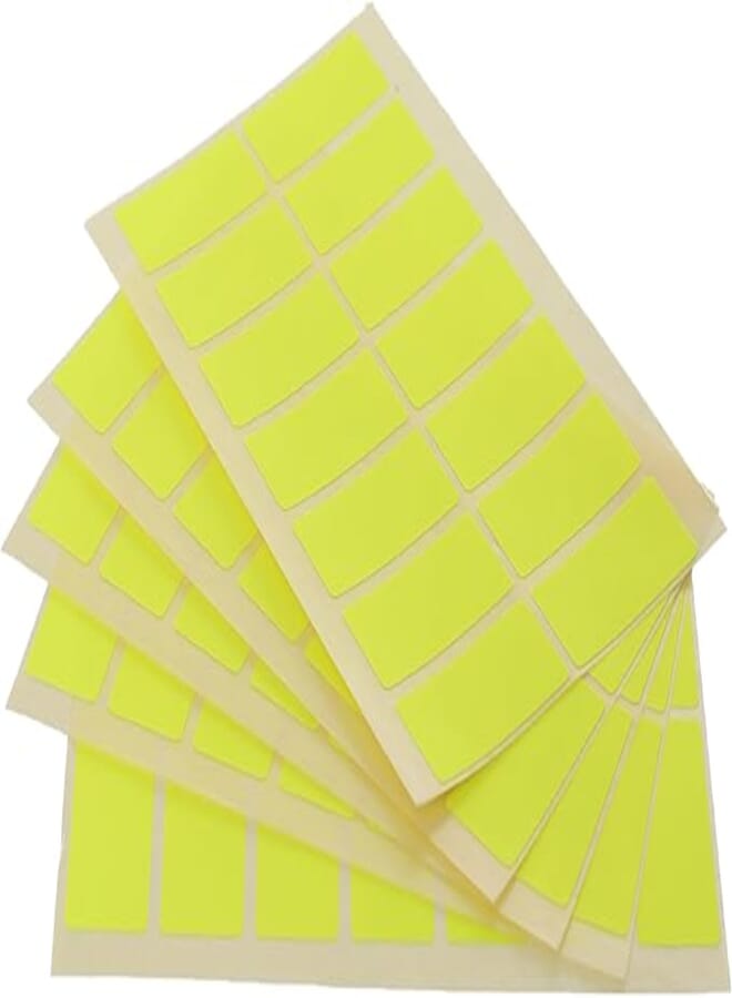 Tanex Office Sticker 19×40 mm 70 Labels 5 Sheets A5 Model OFC113 fluorescent adhesive labels for color classification
